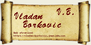Vladan Borković vizit kartica